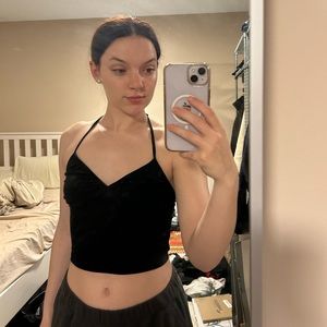 ARITZIA Sunday Best Black Halter Top